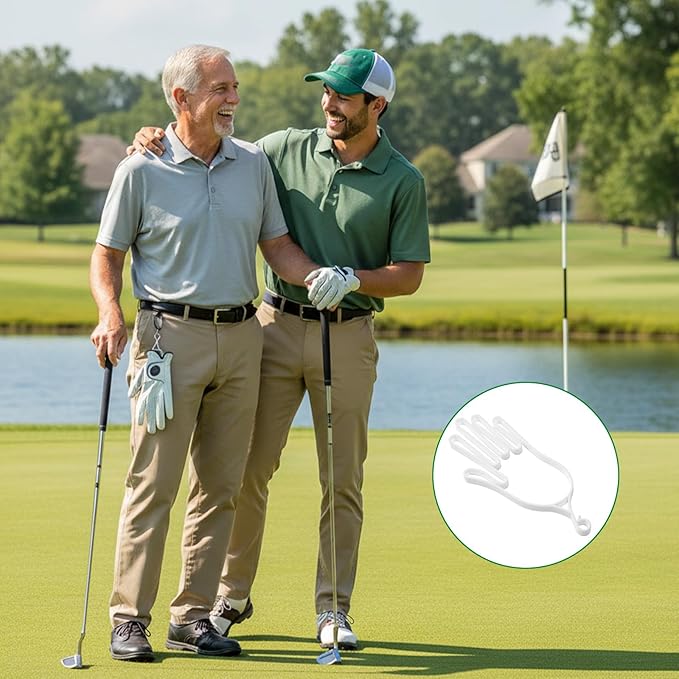 2-Pack Golf Glove Stretcher and Dryer, Durable Glove Shaper Holder Hanger Keeper for Golf Bag, Prevent Wrinkles & Odor, Universal Gloves Support Frame Fit for Hand Golfs, Baseball, Cycling Gloves